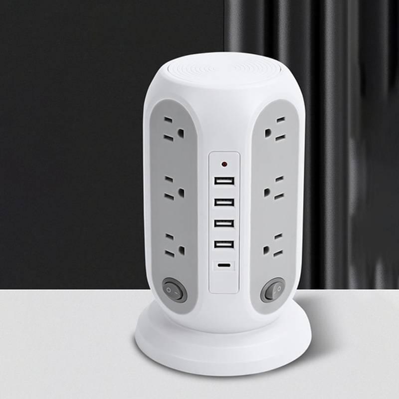 Home Multifunctional Five-hole USB Fast Charging Socket American Standard Plug and Overload Protection Function