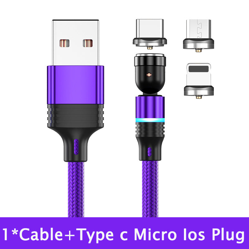 540 Degree Rotating Magnetic Suction Charging Line for Type C mobiles