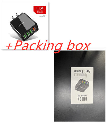 Illuminated 4USB Mobile Phone Charger 3A Charging Adapter