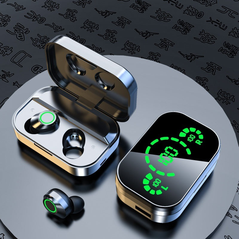 YD03 Wireless Bluetooth-compatible Headset TWS Smart Digital Display with Ear Breathing Light