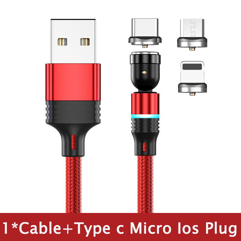 540 Degree Rotating Magnetic Suction Charging Line for Type C mobiles