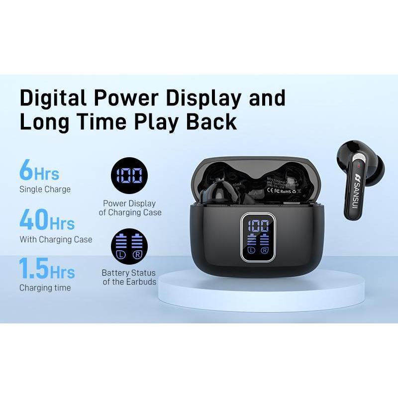Shanshui W9 True Wireless HD Call Noise Reduction Bluetooth Headset