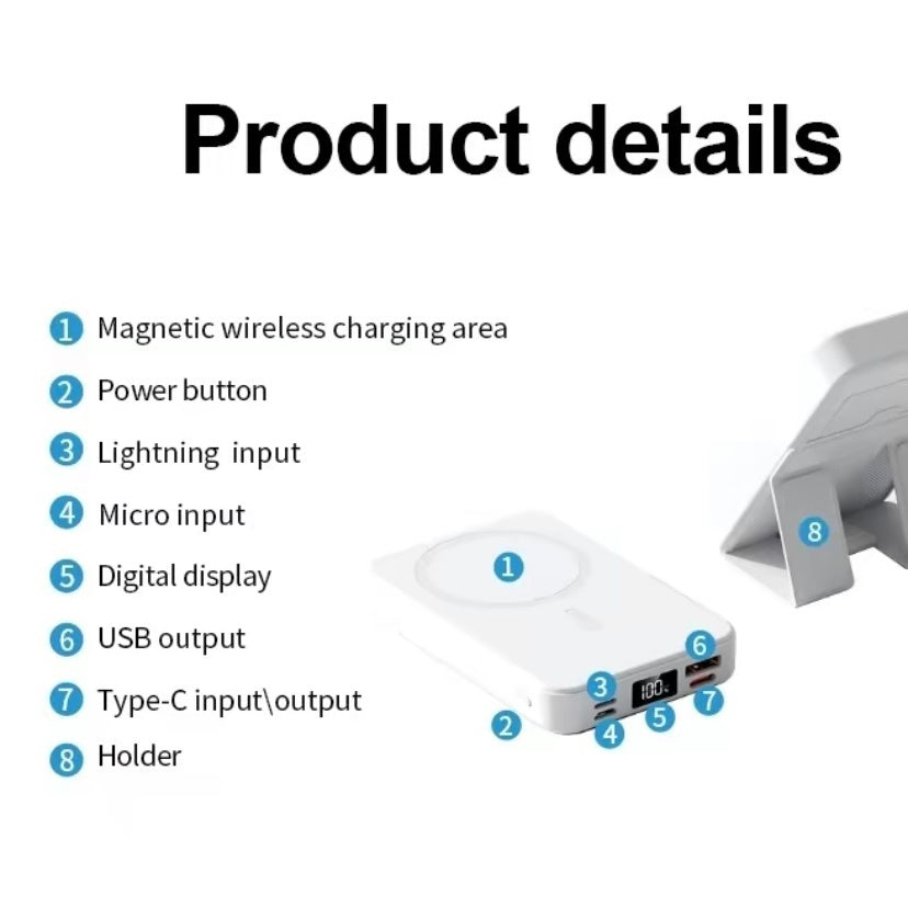 Power Bank Magnetic Portable Wireless Fast Charger 10000mAh
