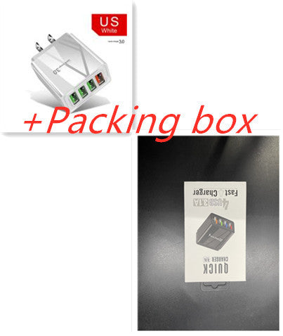 Illuminated 4USB Mobile Phone Charger 3A Charging Adapter