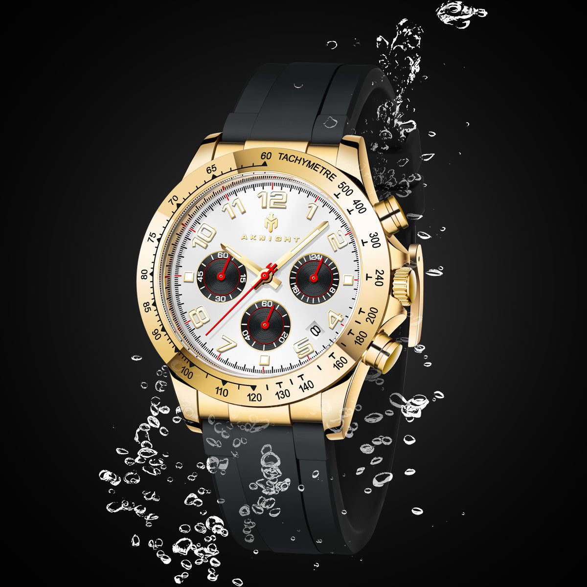 Chronograph Quartz Dress Watch For Men Classic Business Waterproof Wristwatch