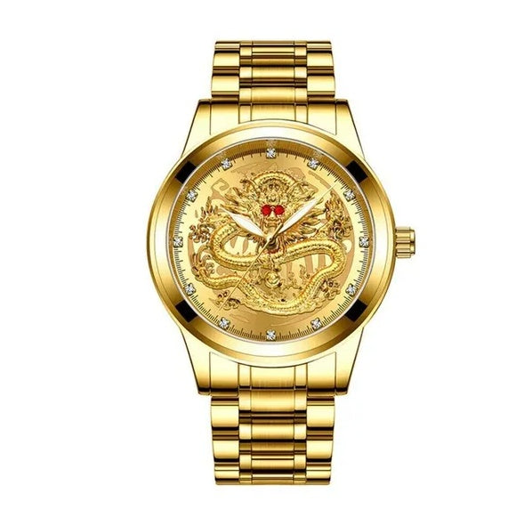 Waterproof Men's Diamond Quartz Watch Classic Stainless Steel