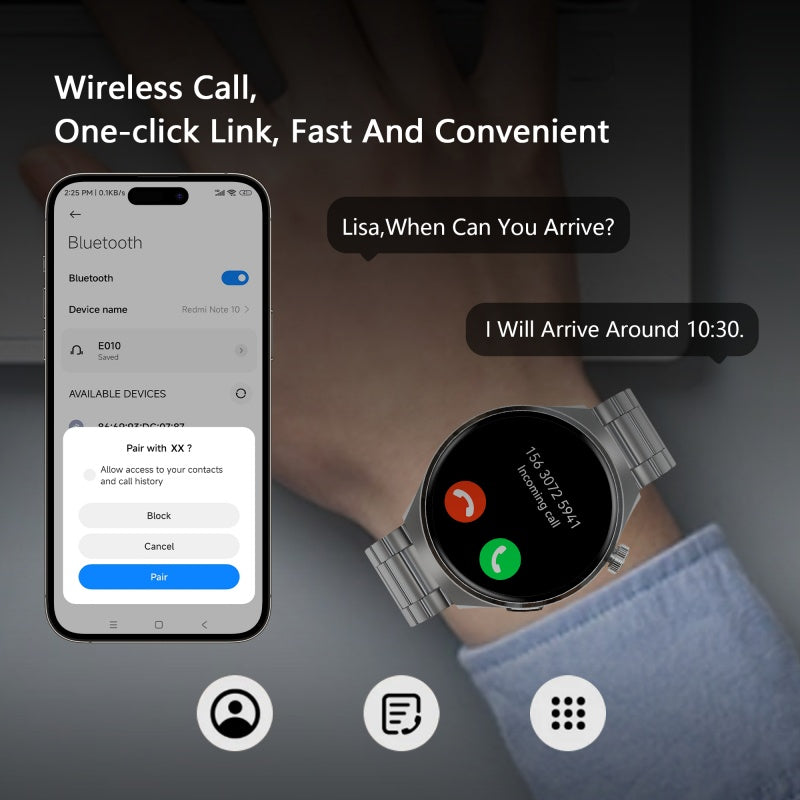 SENBONO V19 waterproof  Business Men Smart Watch