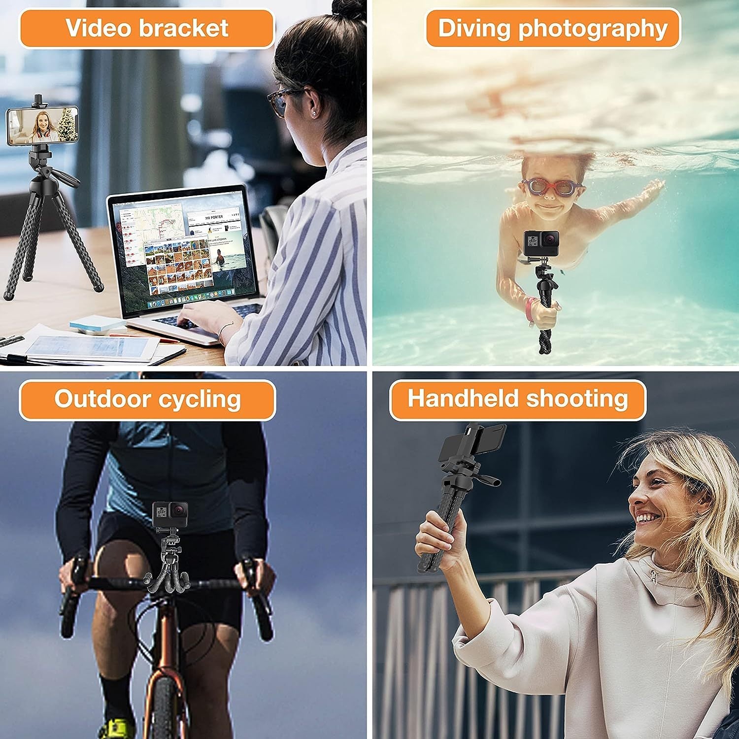 Flexible Phone Tripod Selfie Stick, For Camera Stick Video Recording Vlog