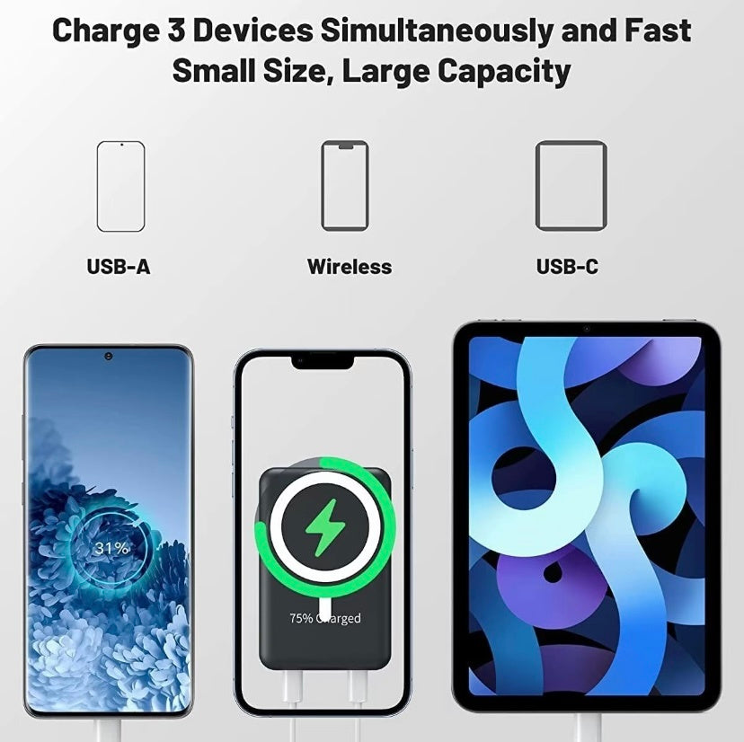 Power Bank Magnetic Portable Wireless Fast Charger 10000mAh