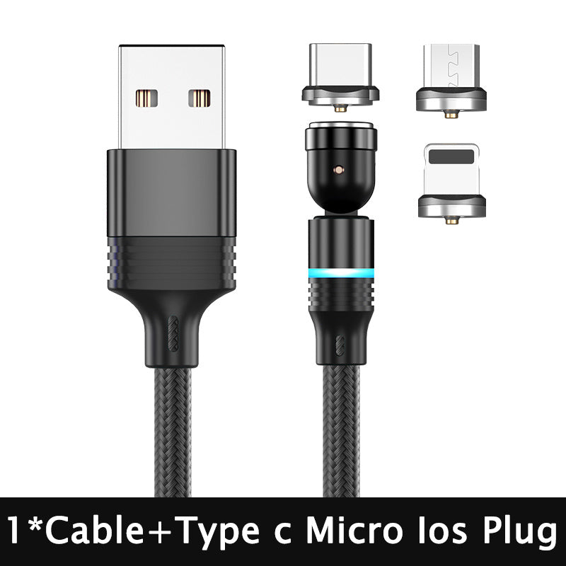 540 Degree Rotating Magnetic Suction Charging Line for Type C mobiles