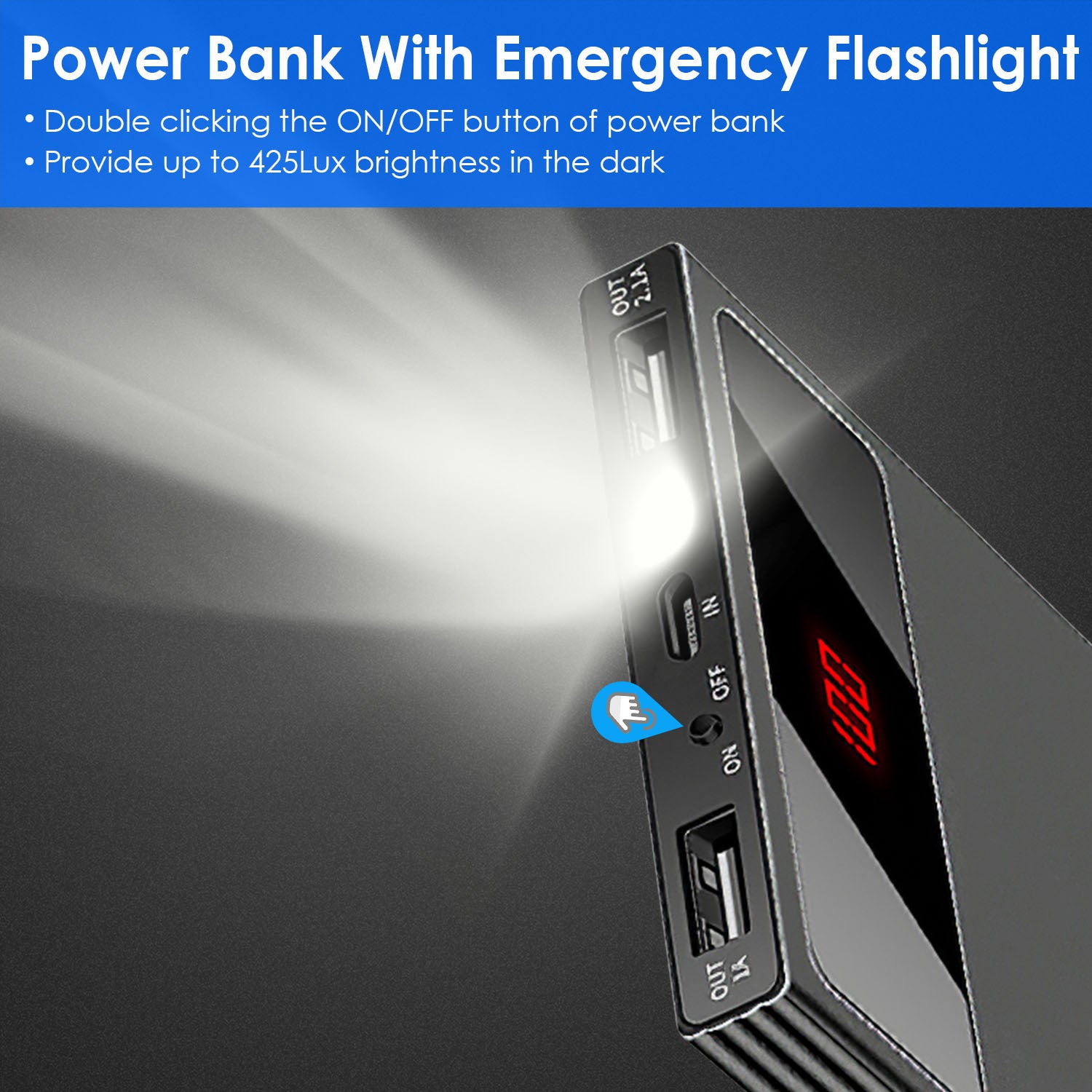 20000mAh Power Bank Ultra-thin with USB port
