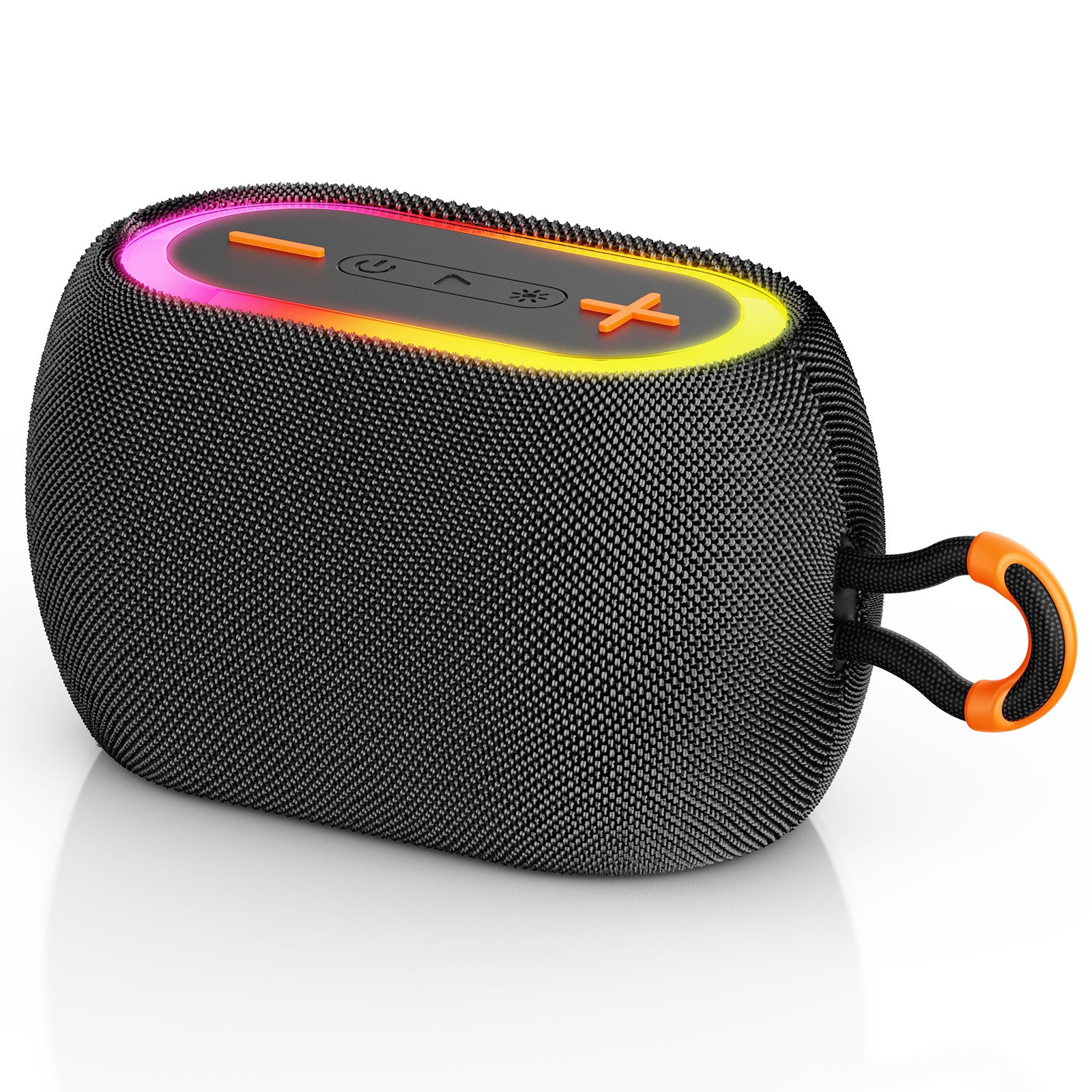 JYX L1Black Portable Bluetooth Speaker With DJ Lights Rich Stereo Bass Aux & IPX7