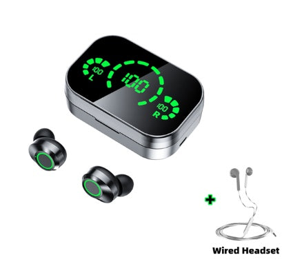 YD03 Wireless Bluetooth-compatible Headset TWS Smart Digital Display with Ear Breathing Light